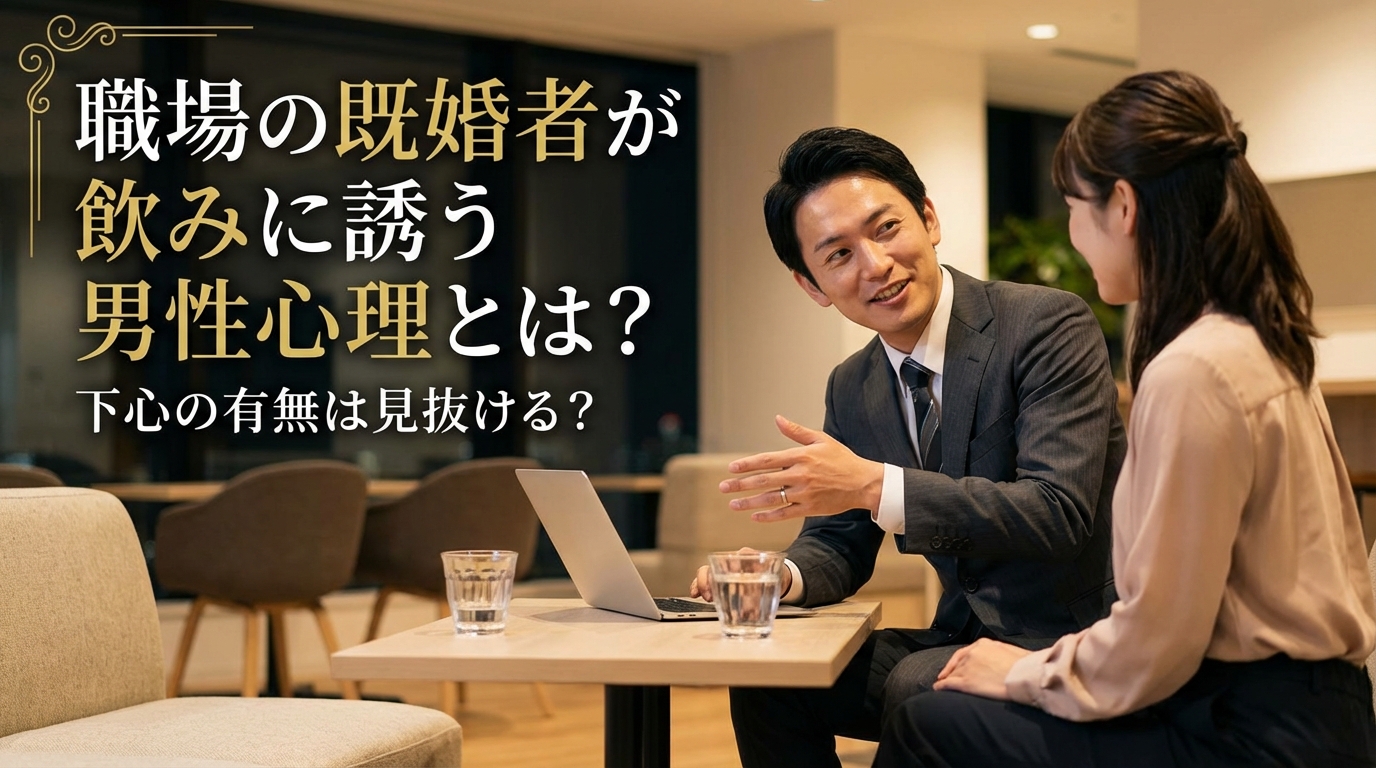 職場の既婚者が飲みに誘う男性心理とは?下心の有無は見抜ける?