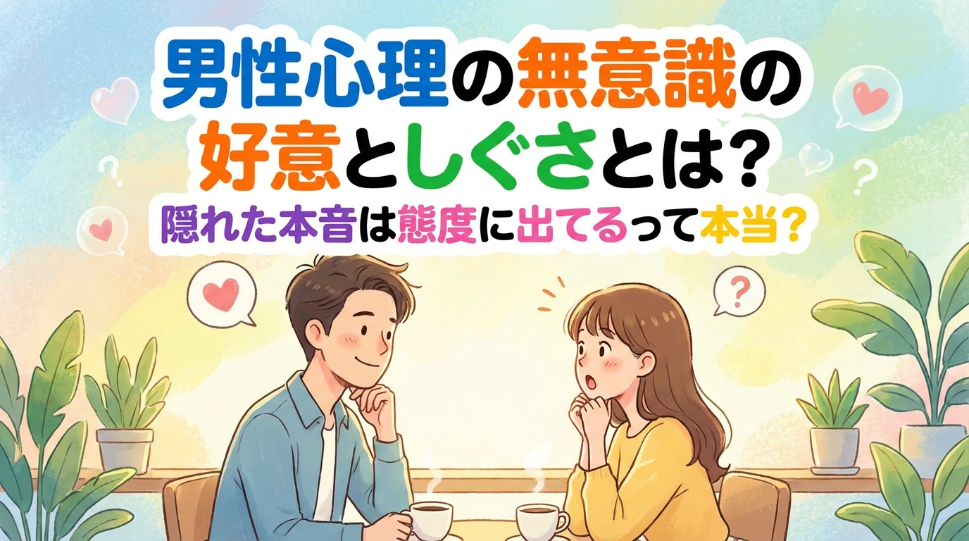 男性心理の無意識の好意としぐさとは？隠れた本音は態度に出てるって本当？