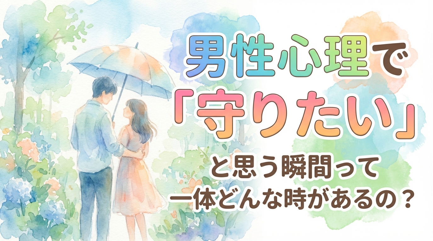 男性心理で「守りたい」と思う瞬間って一体どんな時があるの？