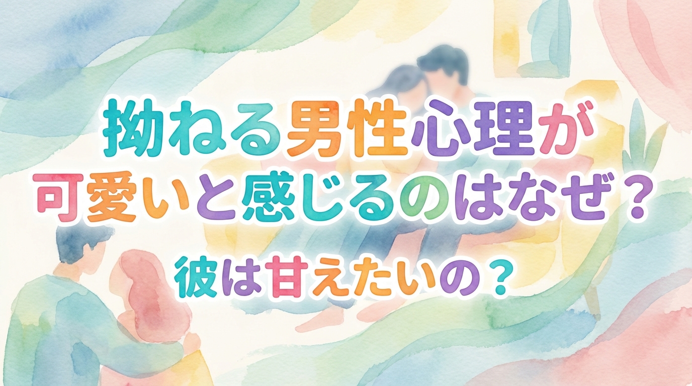 拗ねる男性心理が可愛いと感じるのはなぜ?彼は甘えたいの?