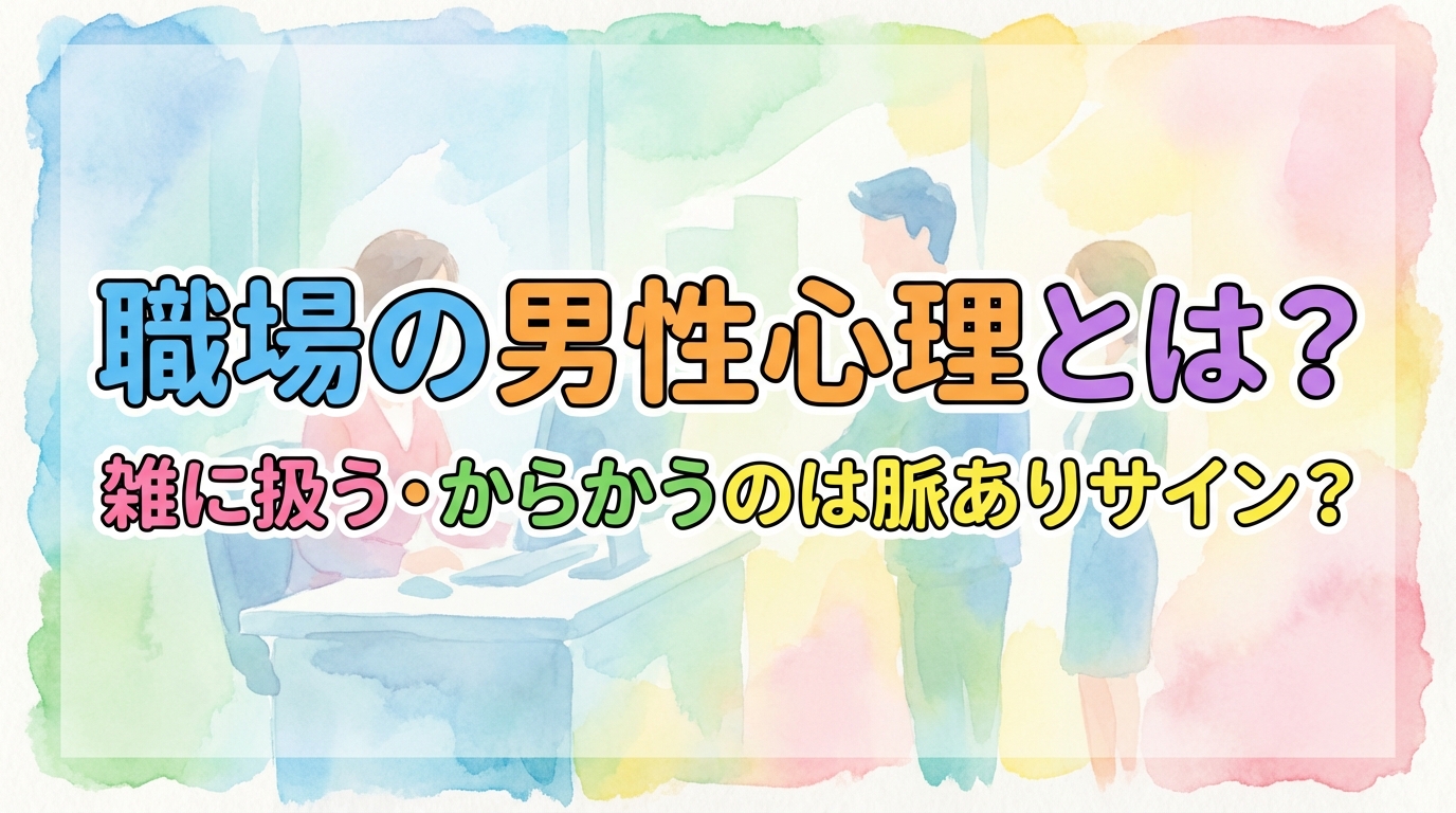 職場の男性心理とは？雑に扱う・からかうのは脈ありサイン？
