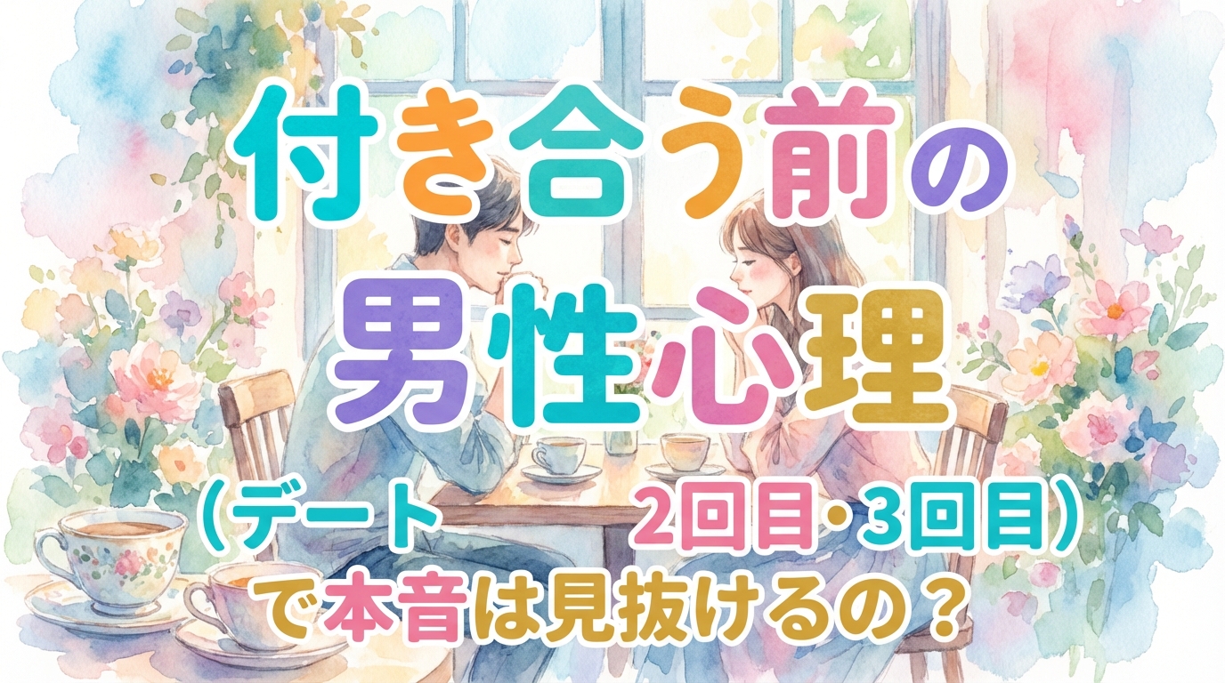 付き合う前の男性心理(デート2回目・3回目)で本音は見抜けるの?