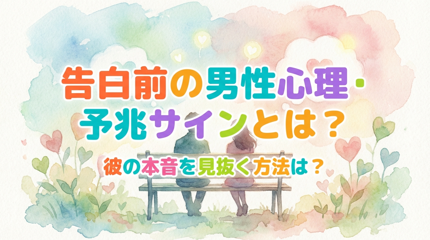 告白前の男性心理・予兆サインとは？彼の本音を見抜く方法は？