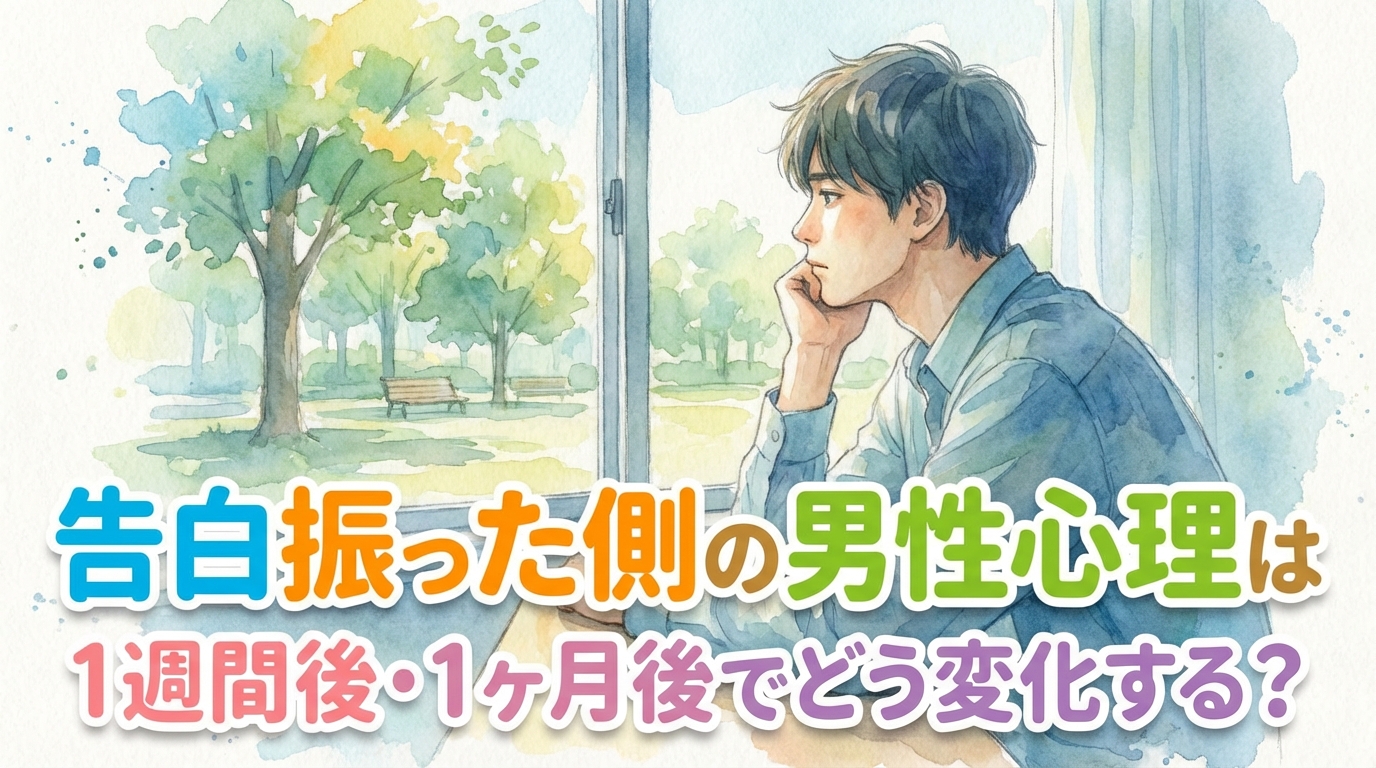 告白振った側の男性心理は1週間後・1ヶ月後でどう変化する？