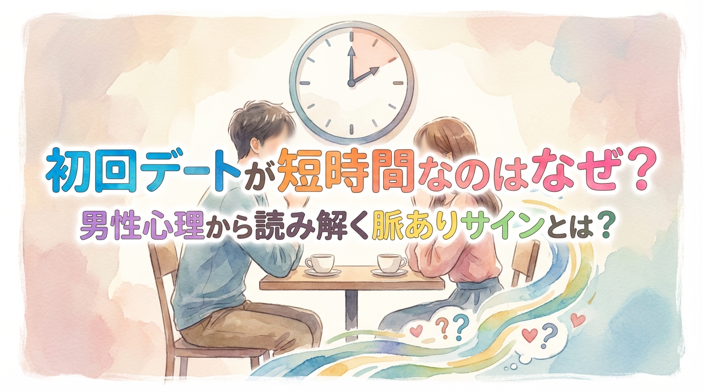 初回デートが短時間なのはなぜ?男性心理から読み解く脈ありサインとは?