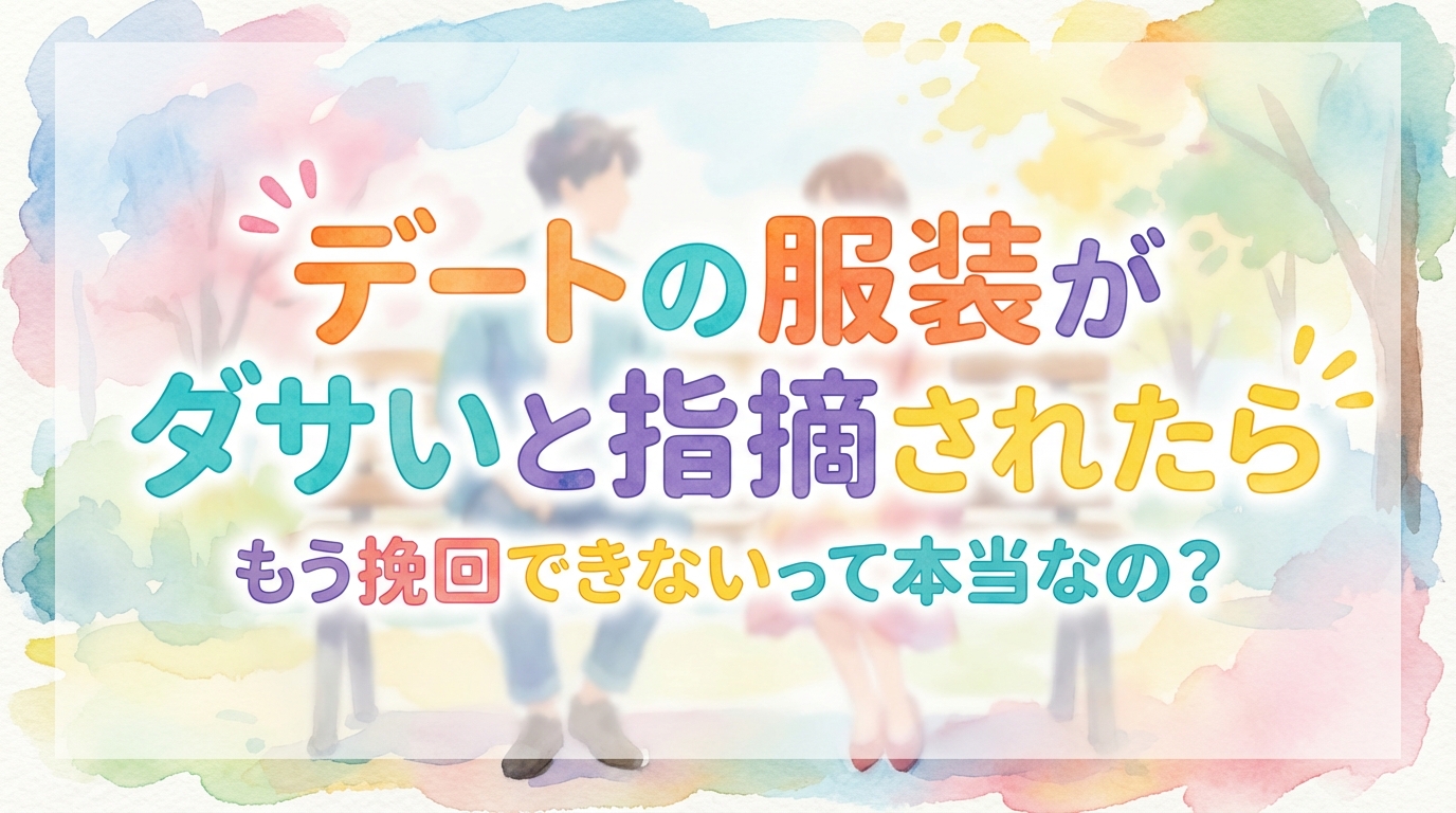 デートの服装がダサいと指摘されたらもう挽回できないって本当なの？