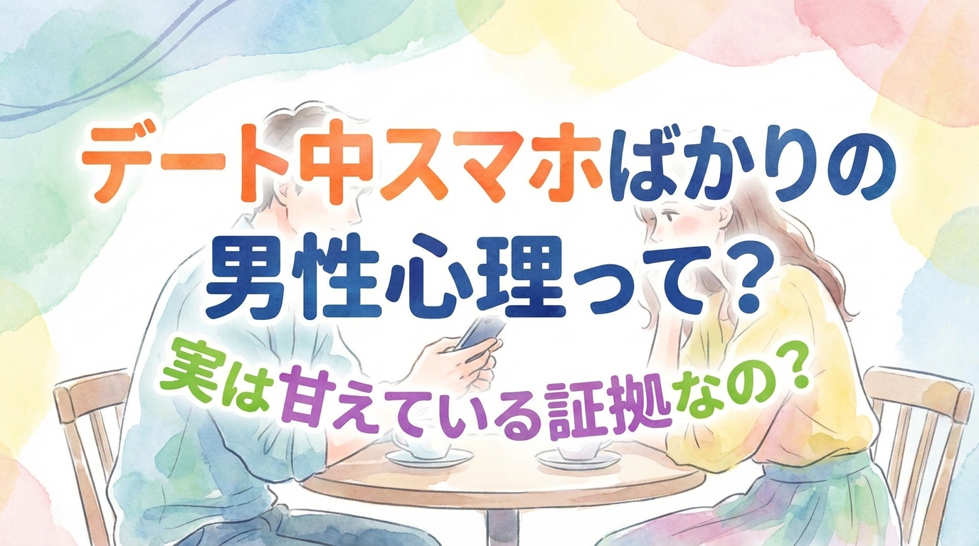 デート中スマホばかりの男性心理って?実は甘えている証拠なの?