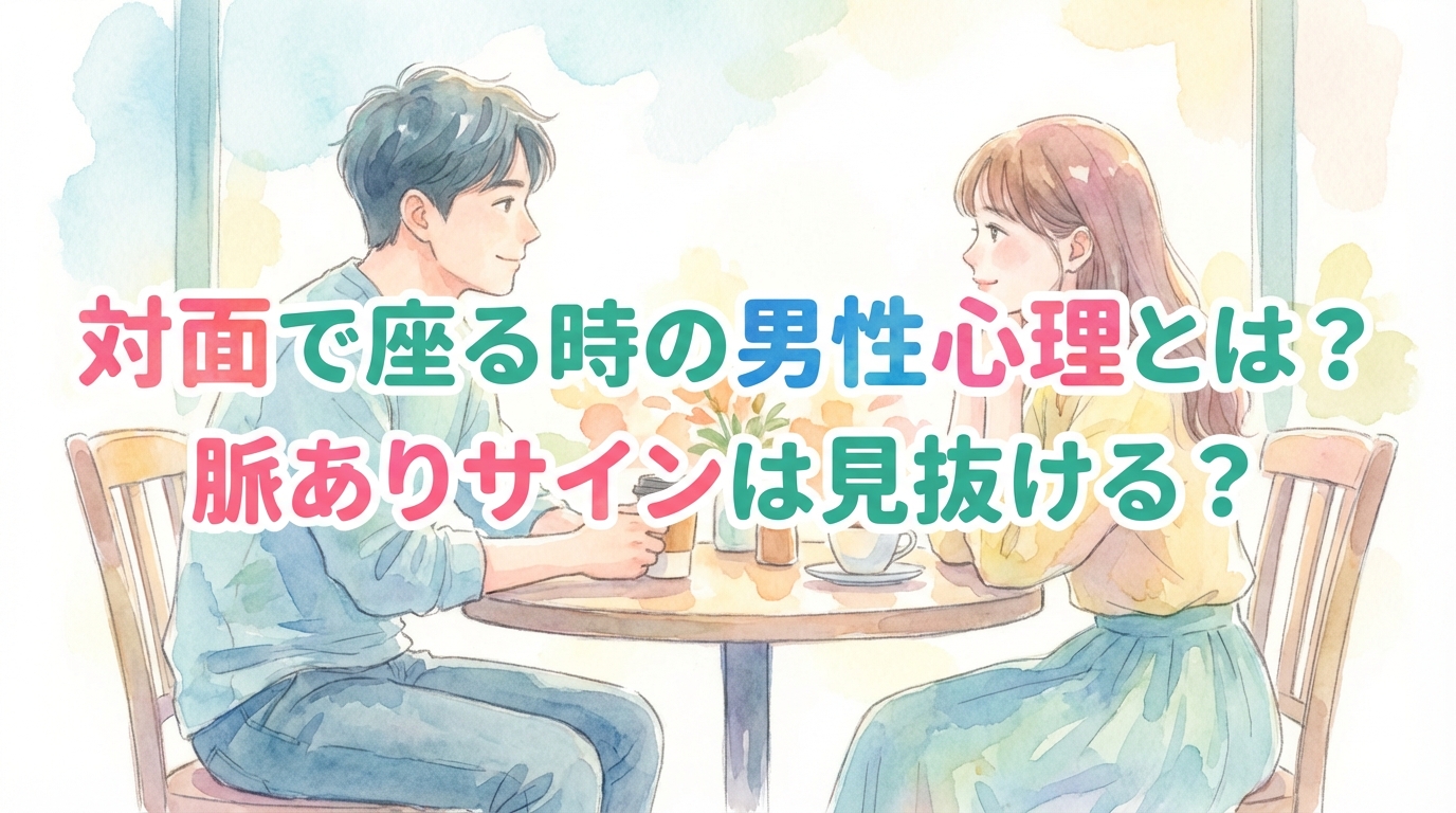 対面で座る時の男性心理とは？脈ありサインは見抜ける？