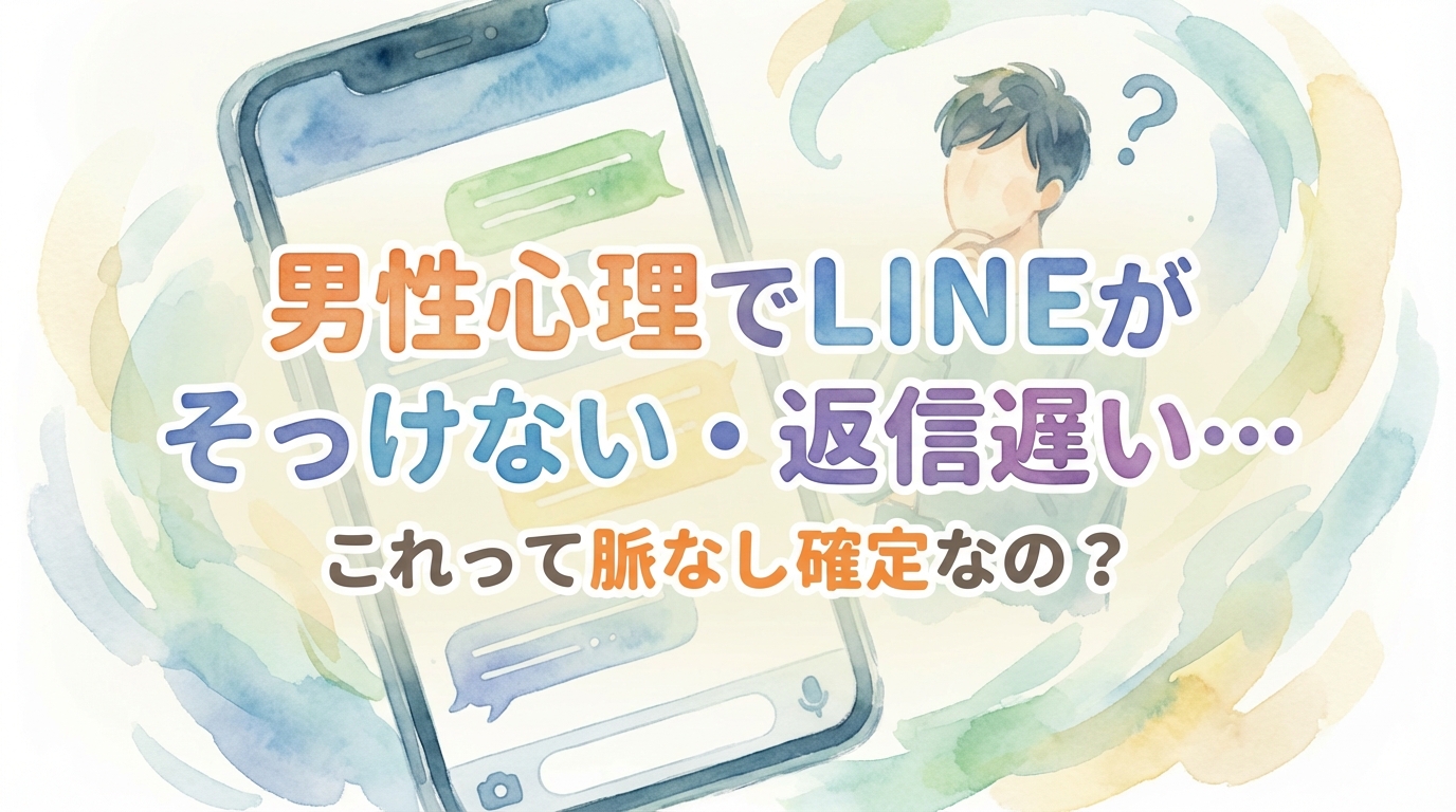 男性心理でLINEがそっけない・返信遅い…これって脈なし確定なの?