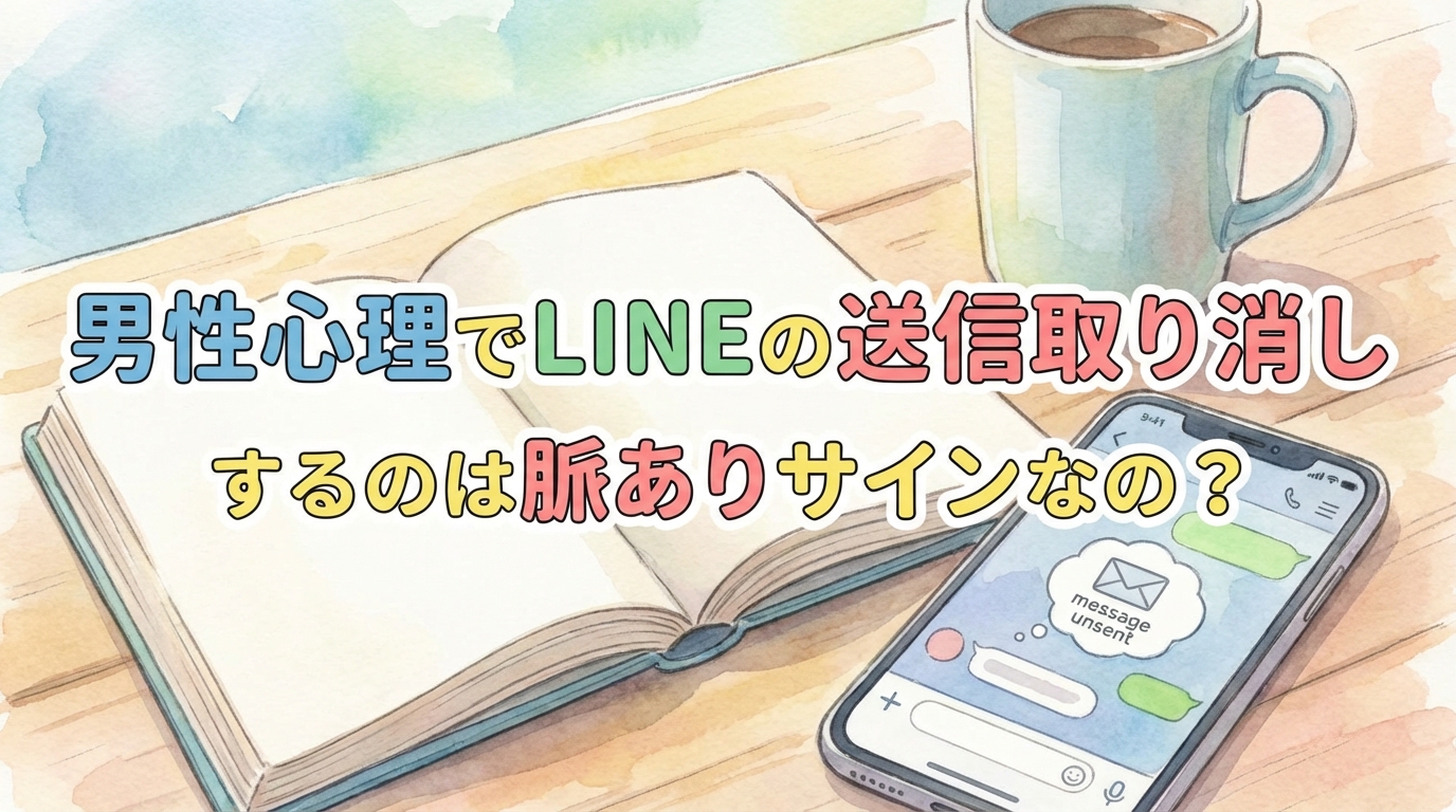 男性心理でLINEの送信取り消しをするのは脈ありサインなの？