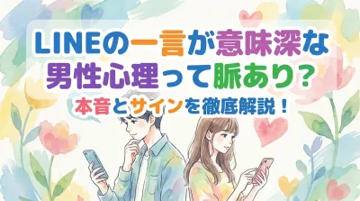 LINEの一言が意味深な男性心理って脈あり？本音とサインを徹底解説！