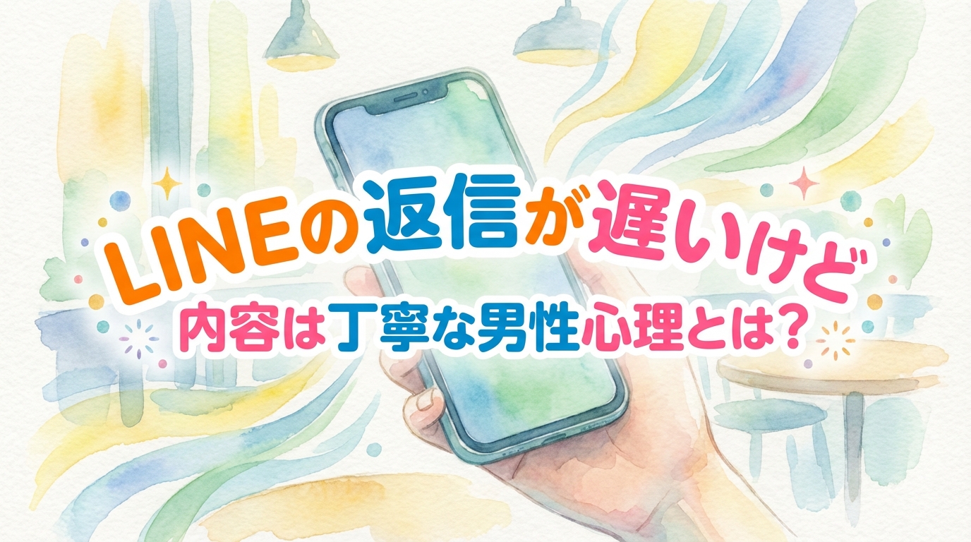 LINEの返信が遅いけど内容は丁寧な男性心理とは？