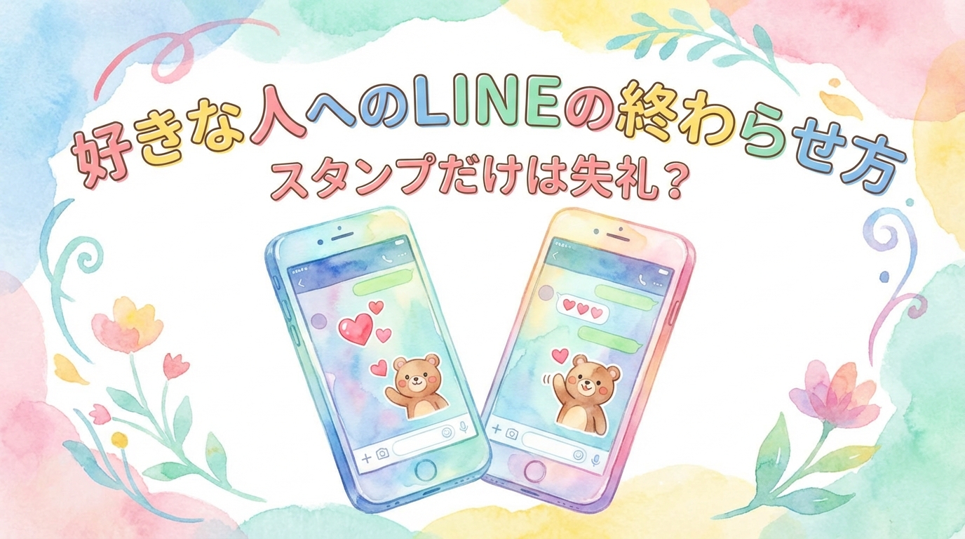 好きな人へのLINEの終わらせ方でスタンプだけ送るのは失礼にならないの？