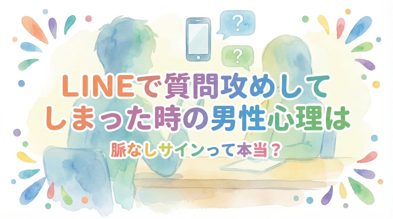 LINEで質問攻めしてしまった時の男性心理は脈なしサインって本当？