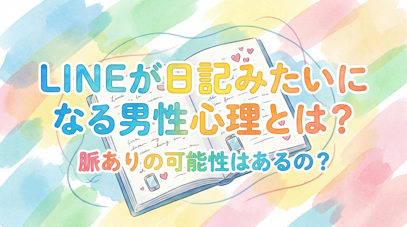 LINEが日記みたいになる男性心理とは？脈ありの可能性はあるの？