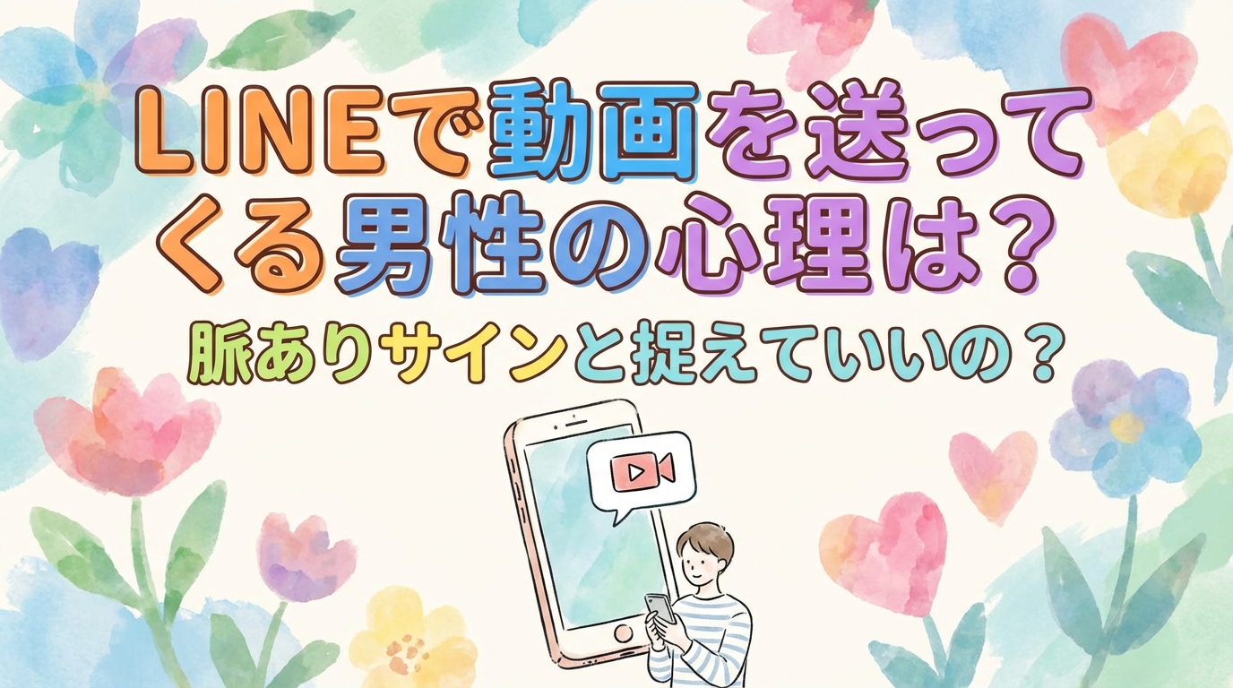 LINEで動画を送ってくる男性の心理は？脈ありサインと捉えていいの？