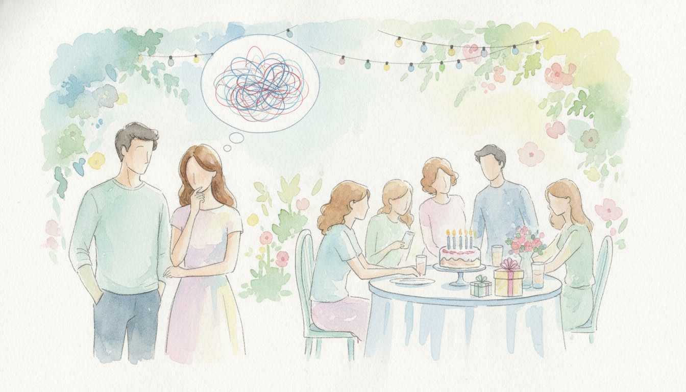 共通の友人誕生日会で元彼に会う悩みから解放されるために