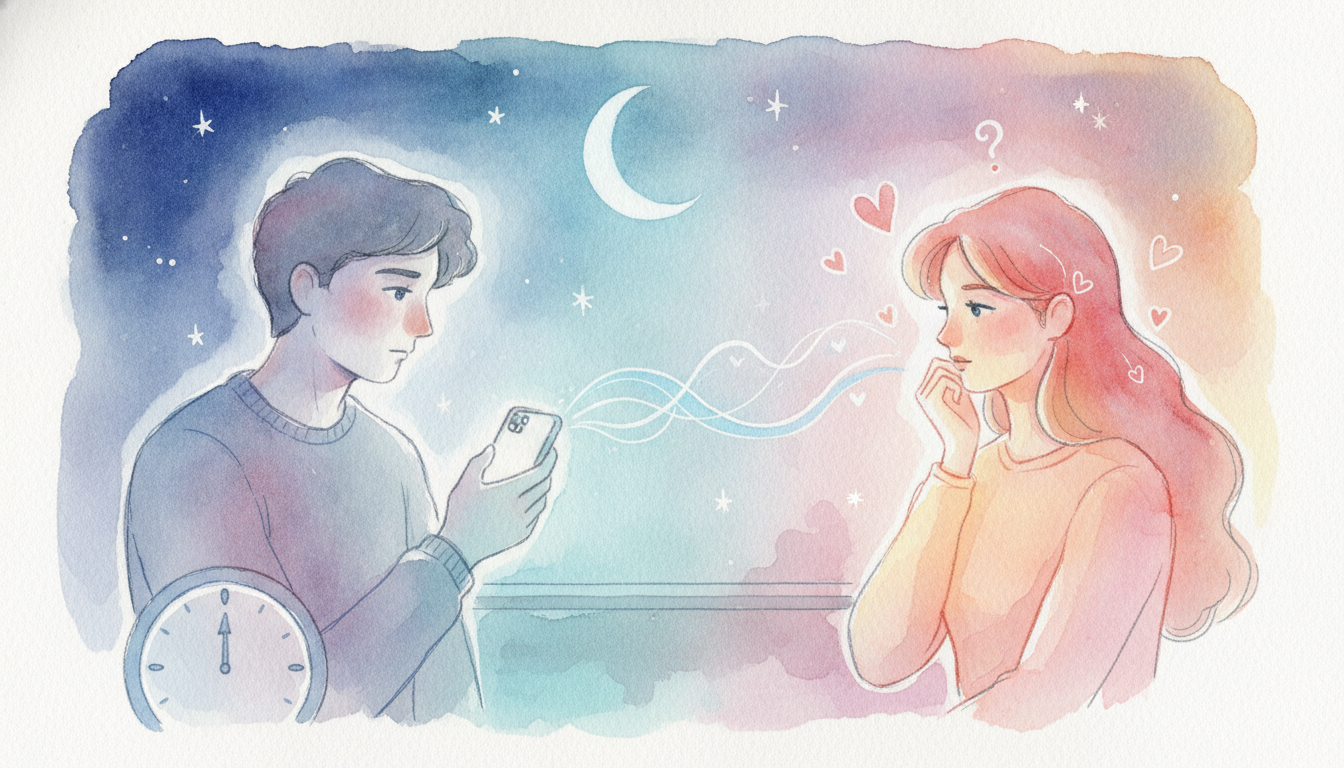 夜中にLINEを送ってくる男性の心理とは？彼の本音を紐解く